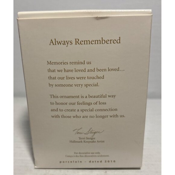 Always Remembered Porcelain Christmas Ornament Seashell Pearl Hallmark 2010 - Picture 4 of 5